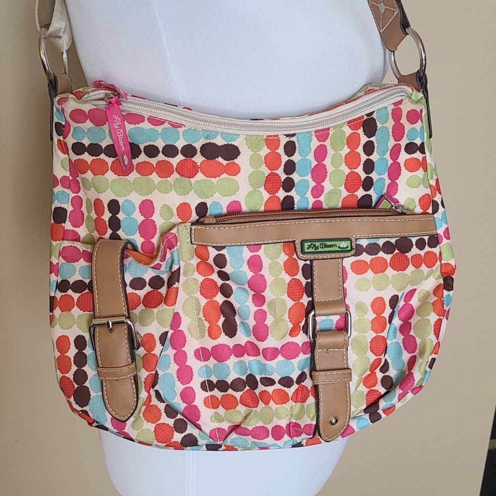 Lily Bloom Hobo Polka dot pattern Purse